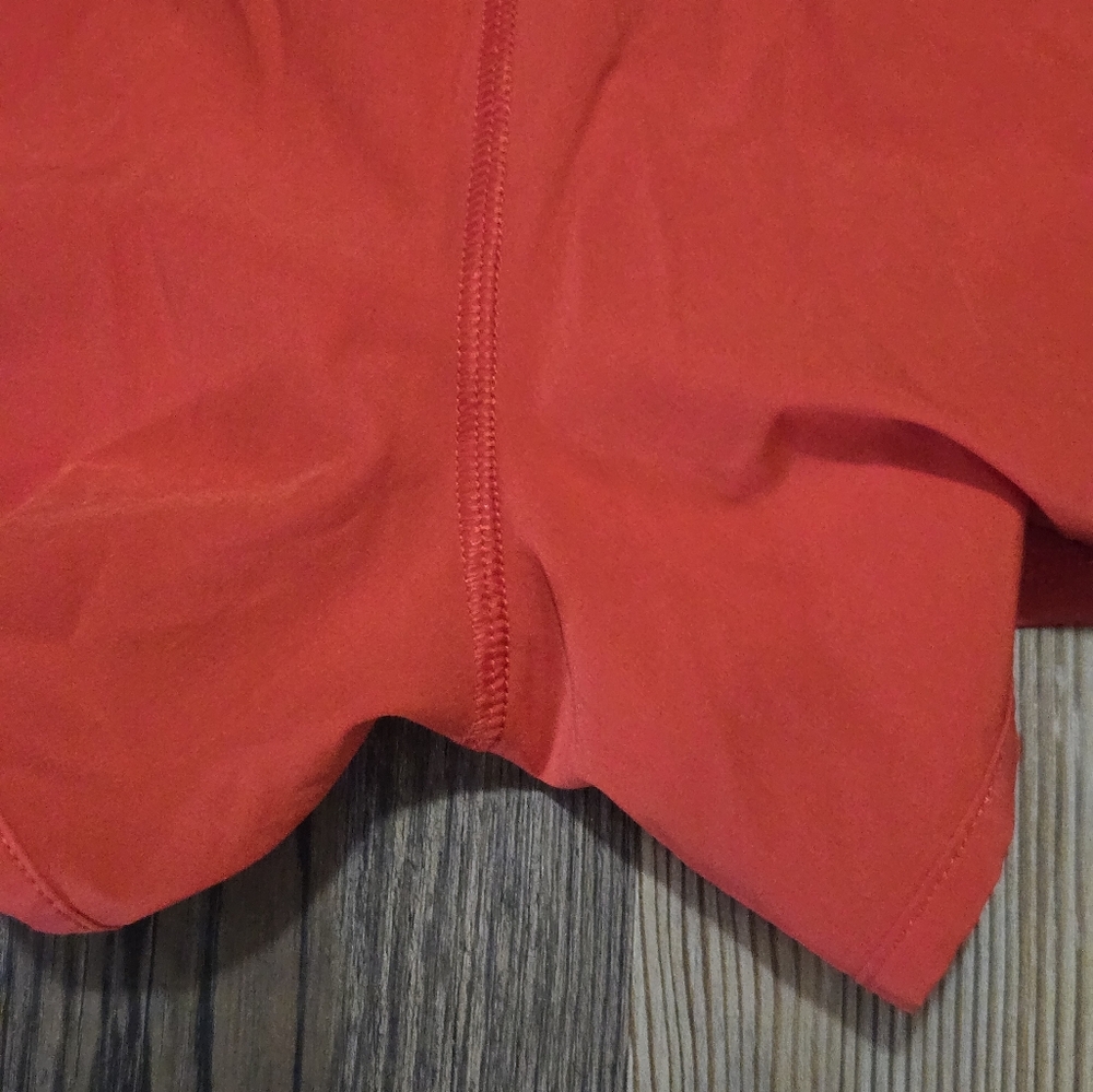 Red Athletic Shorts with Compression Layer and Elastic Waistband - Picture 14 of 14
